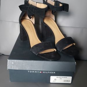 Tommy Hilfiger suede heeled sandals